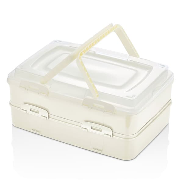 Herzberg tosidig takeaway-konditoriboks, elfenben