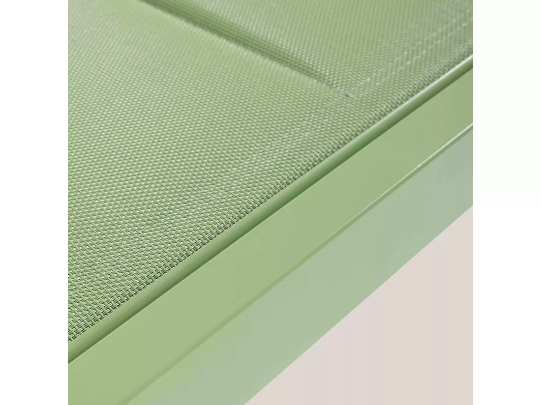 Lot de 2 bains de soleil en aluminium et textilène vert d'eau - Noumea