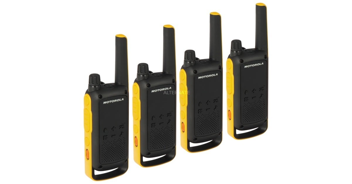 MotorolaTalkabout T82 Extreme Quad Kit walkie-talkie  (Zwart/geel, 4 stuks)