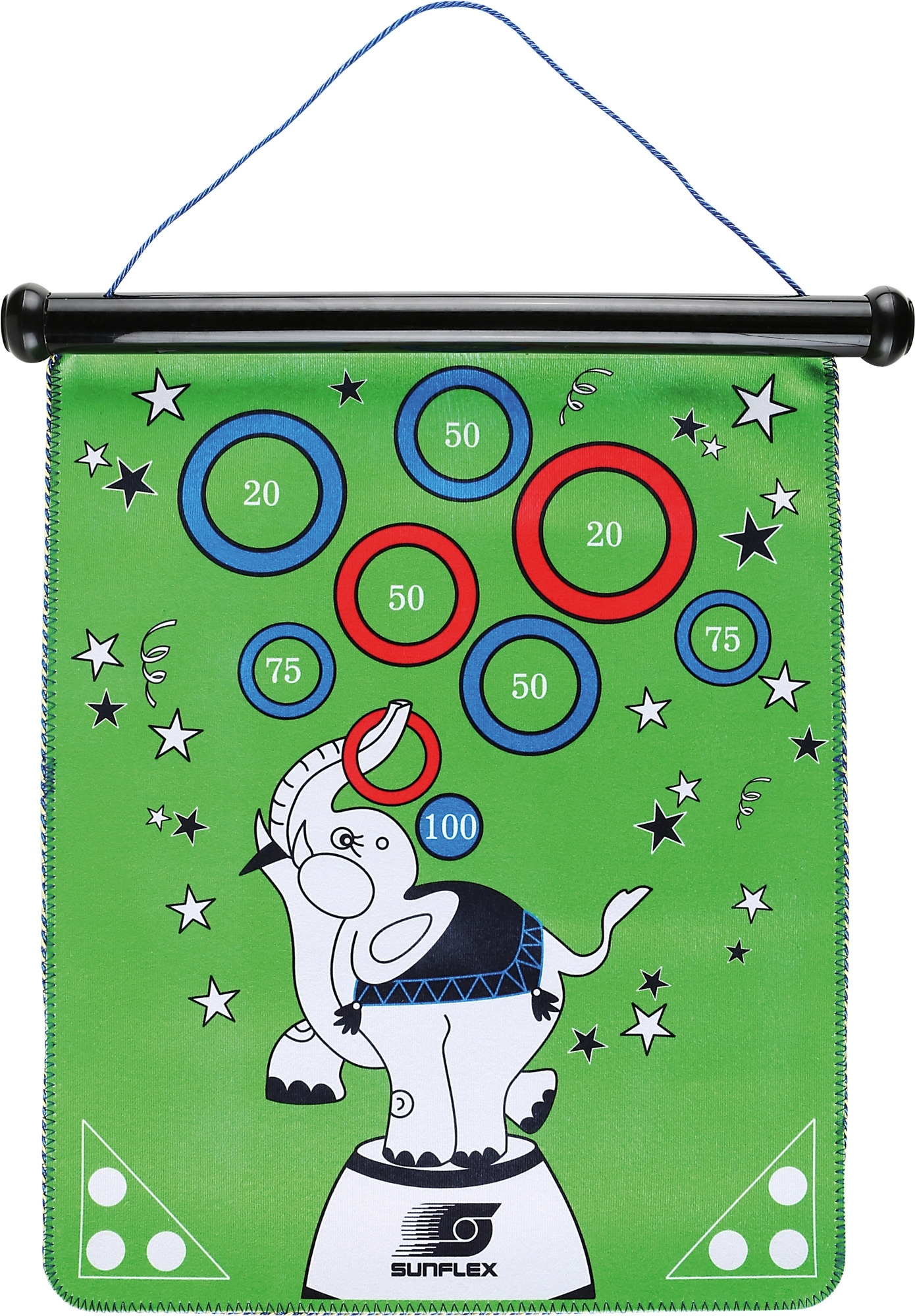 sunflex sport Circus magnetische Dartscheibe beidseitig bedruckt und 6 Pfeilen