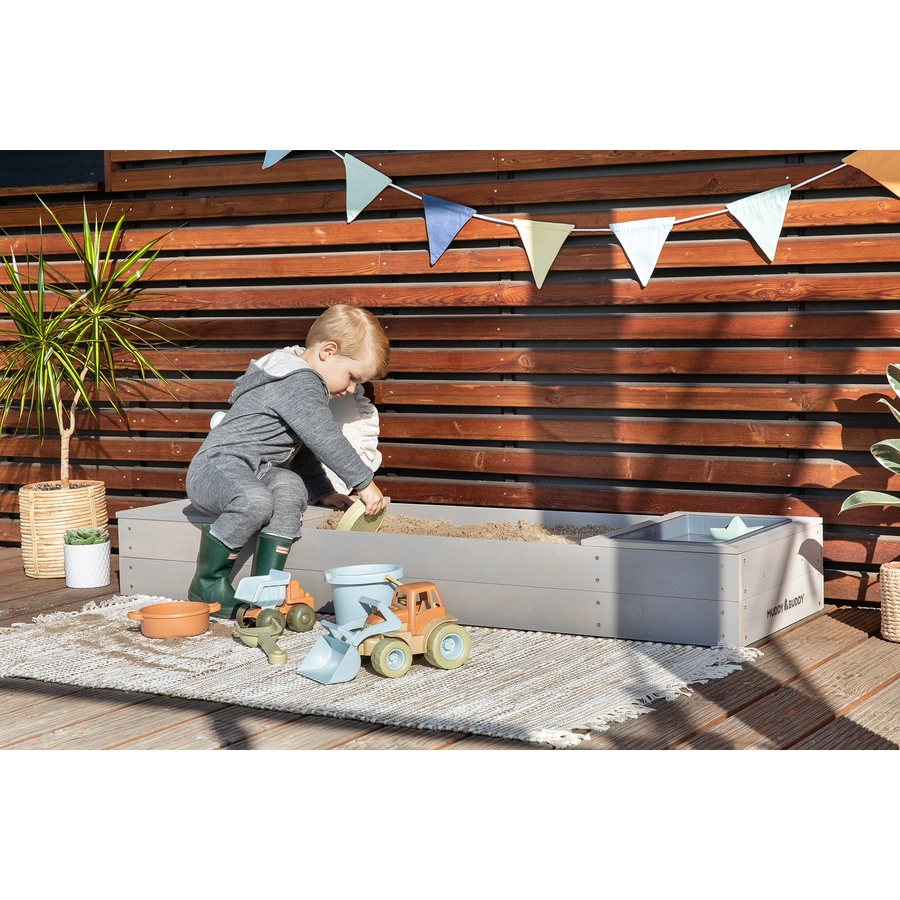MUDDY BUDDY® Sandkasten Space Saver, warmgrau