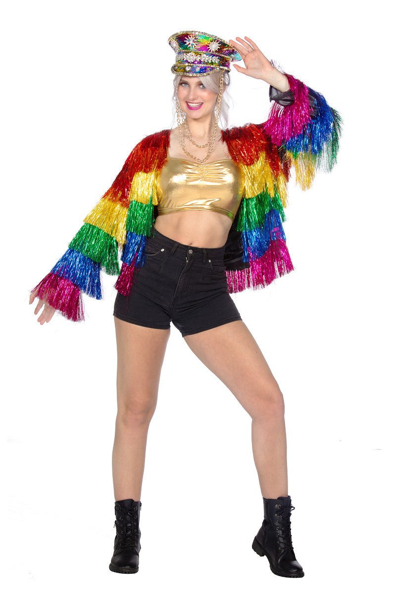 Festival Jas Regenboog Dames Tinsel