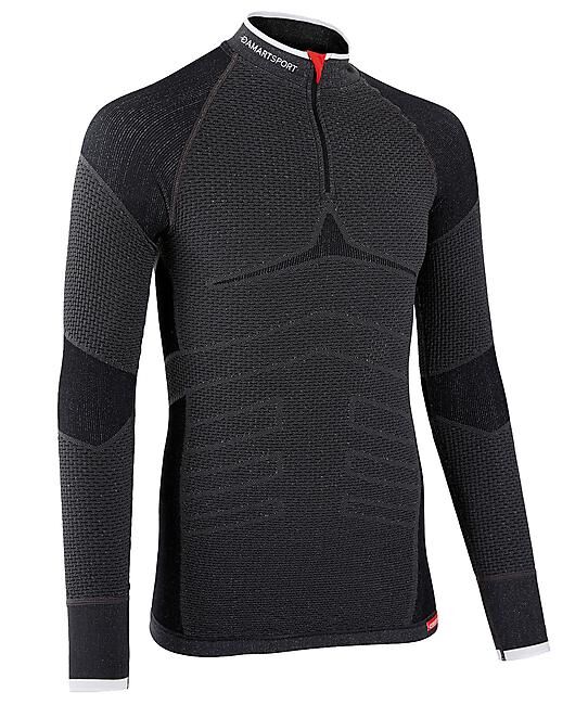 DAMART - T-SHIRT ML DEMI ZIP ACTIVBODY 4 TSHIRT ZIPPE HOMME