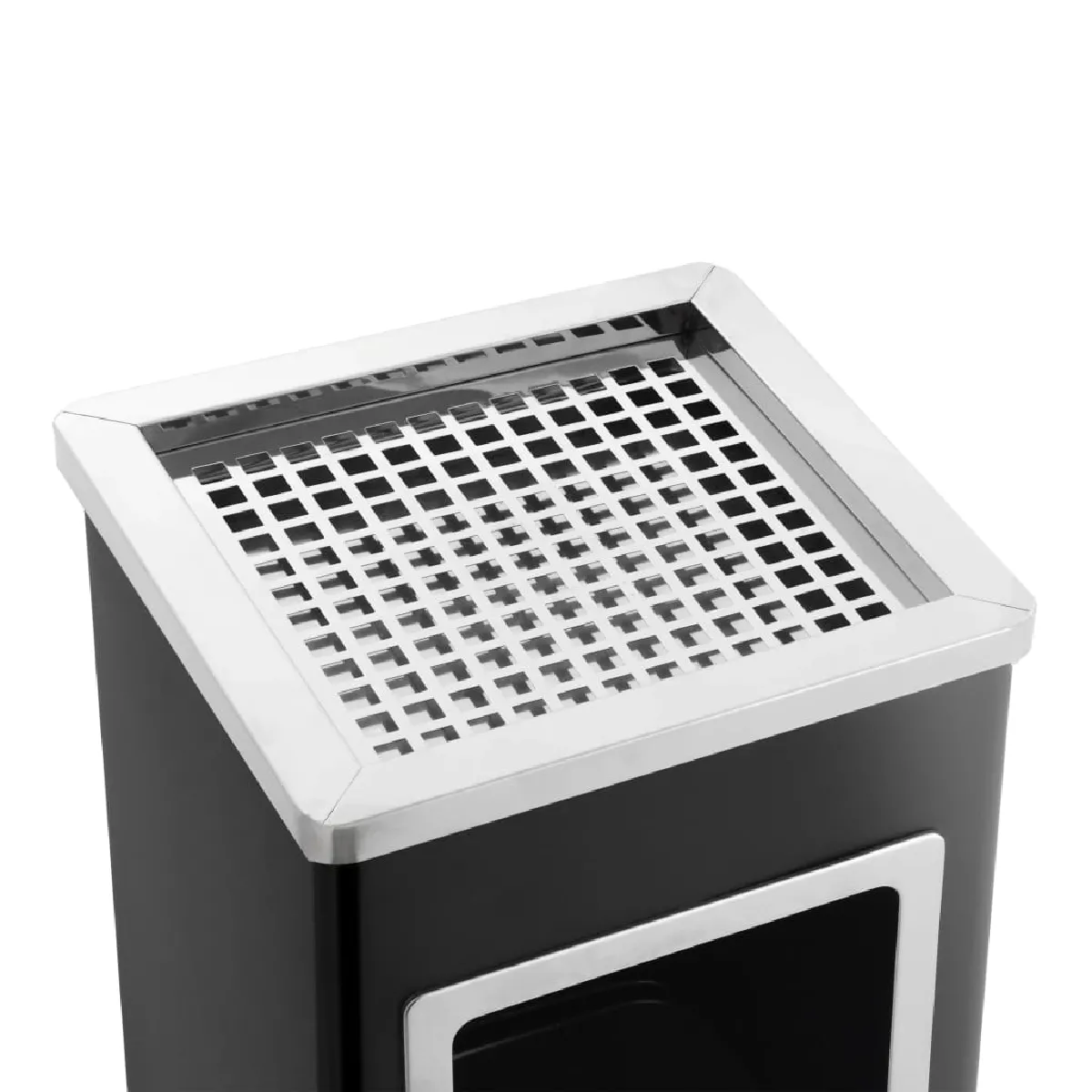vidaXL Poubelle à cendrier d'hôtel - 36 L - Noir