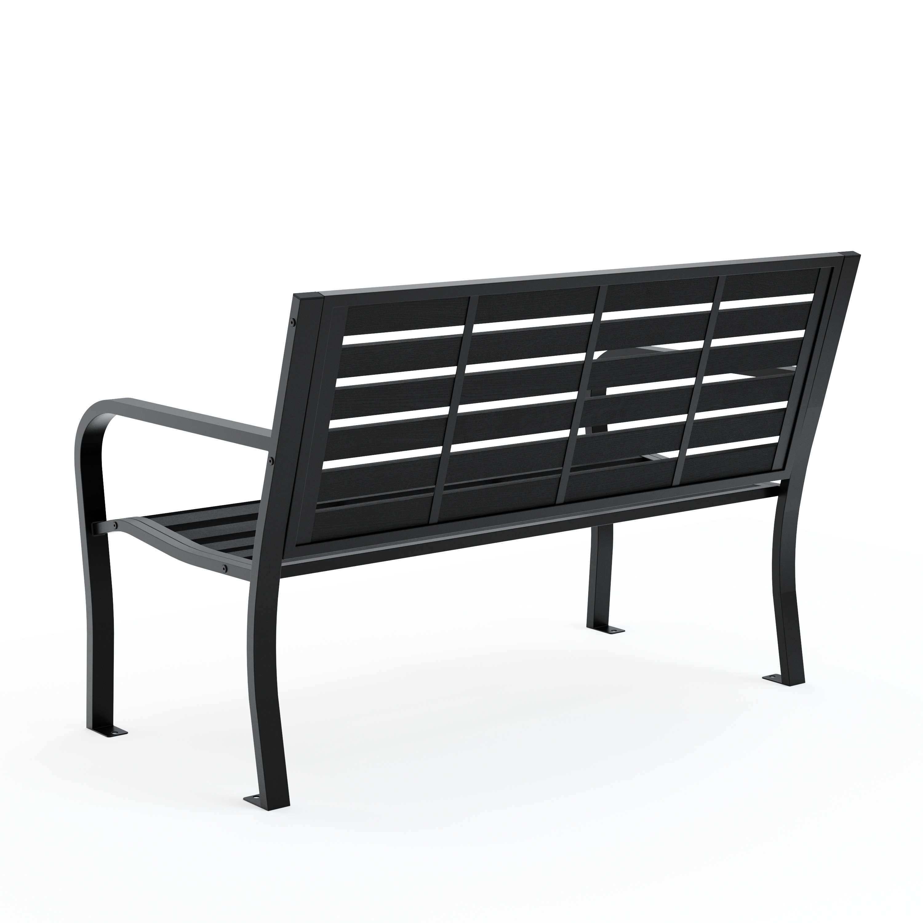 Gartenbank DARIO 125 cm schwarz