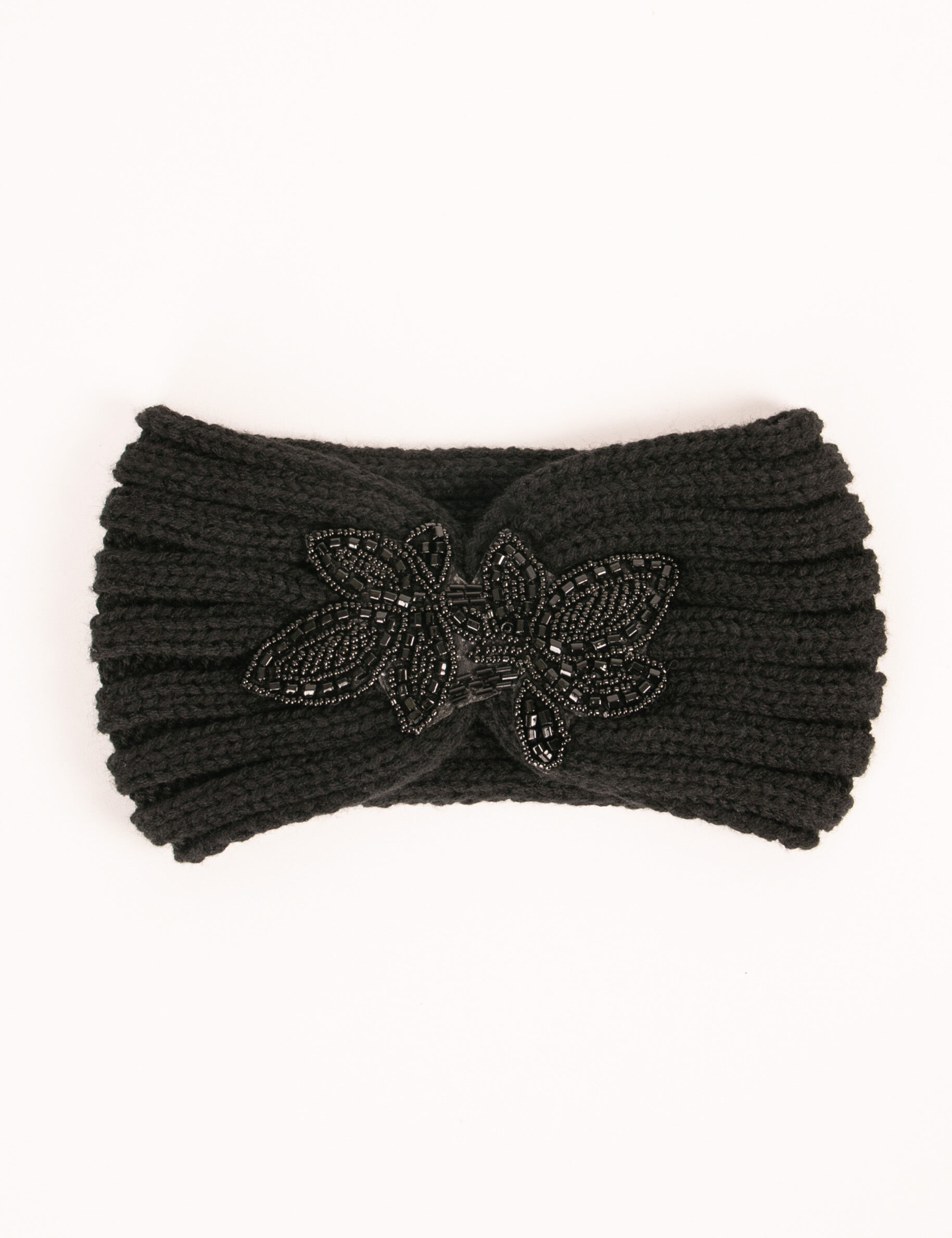 Bandeau avec détail en perles noir femme - noir