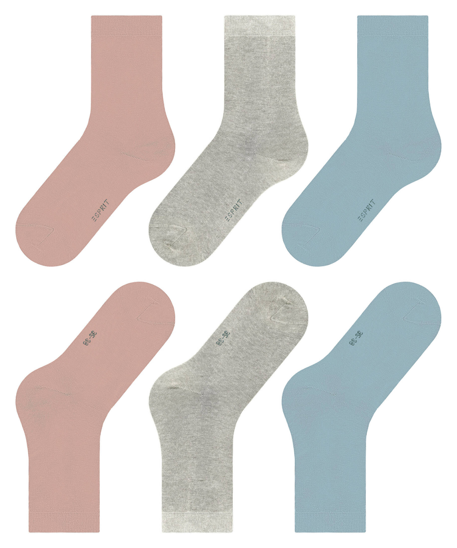 Esprit| Damen Socken Solid-Mix 3-Pack