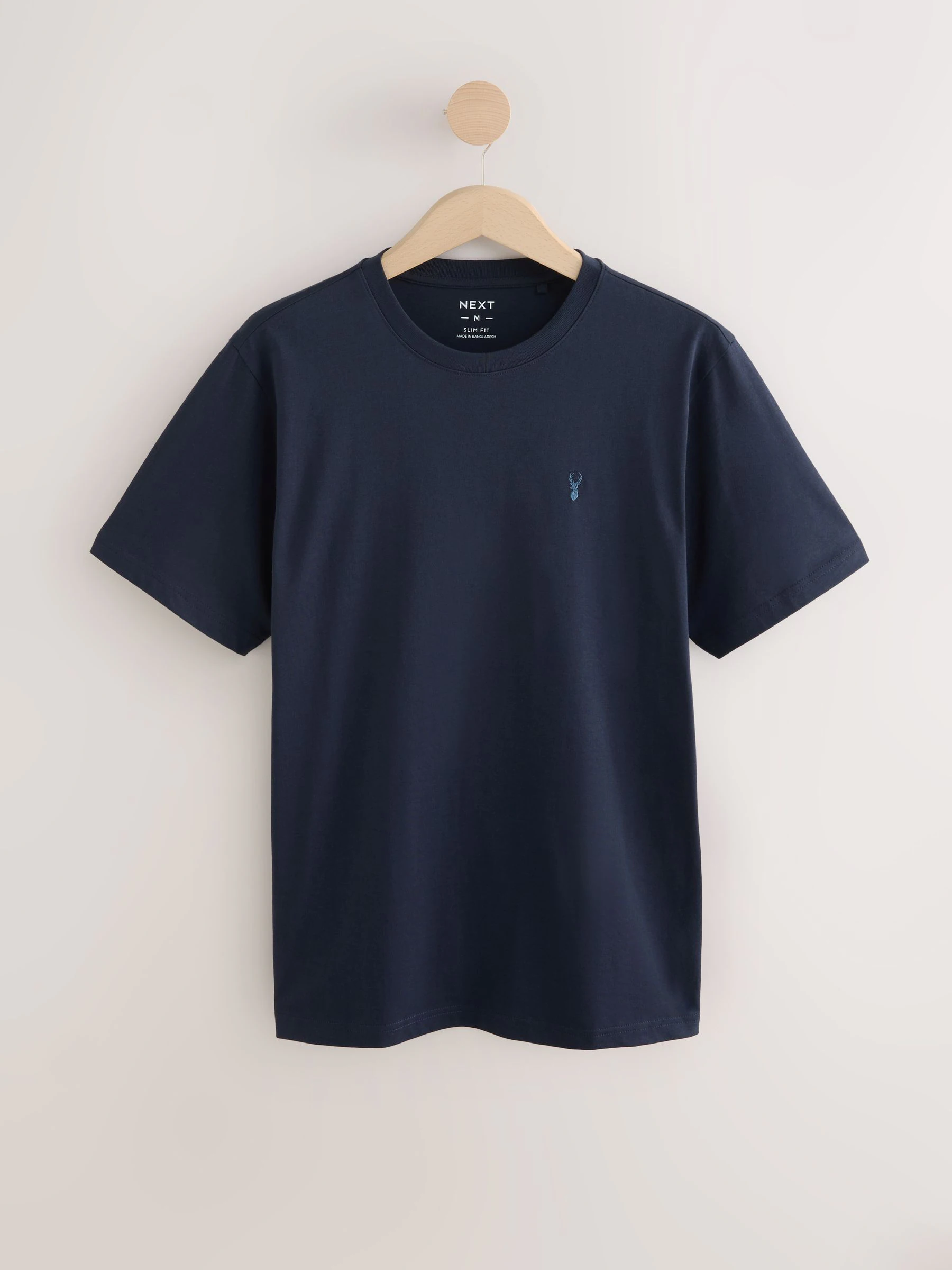 Blauw/marineblauw/wit/staal - Slim Fit - Verpakking met 4 T-shirts