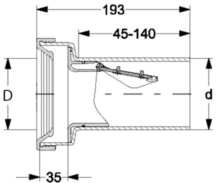 HAAS® Vreemde Infiltratie Stop DN 90 Rattenstop, 3328