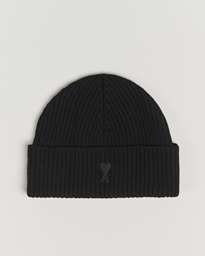 AMI Heart Logo Beanie Ecru