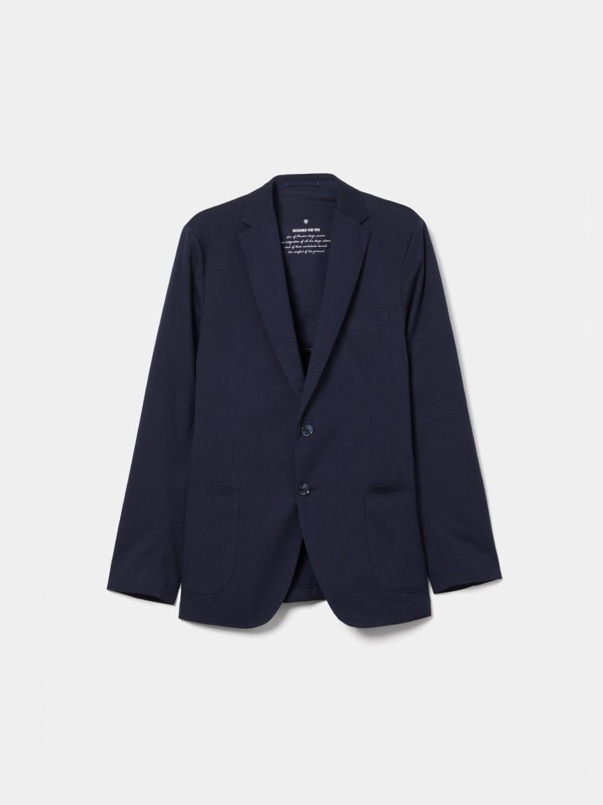 Blazer slim fit em algodão