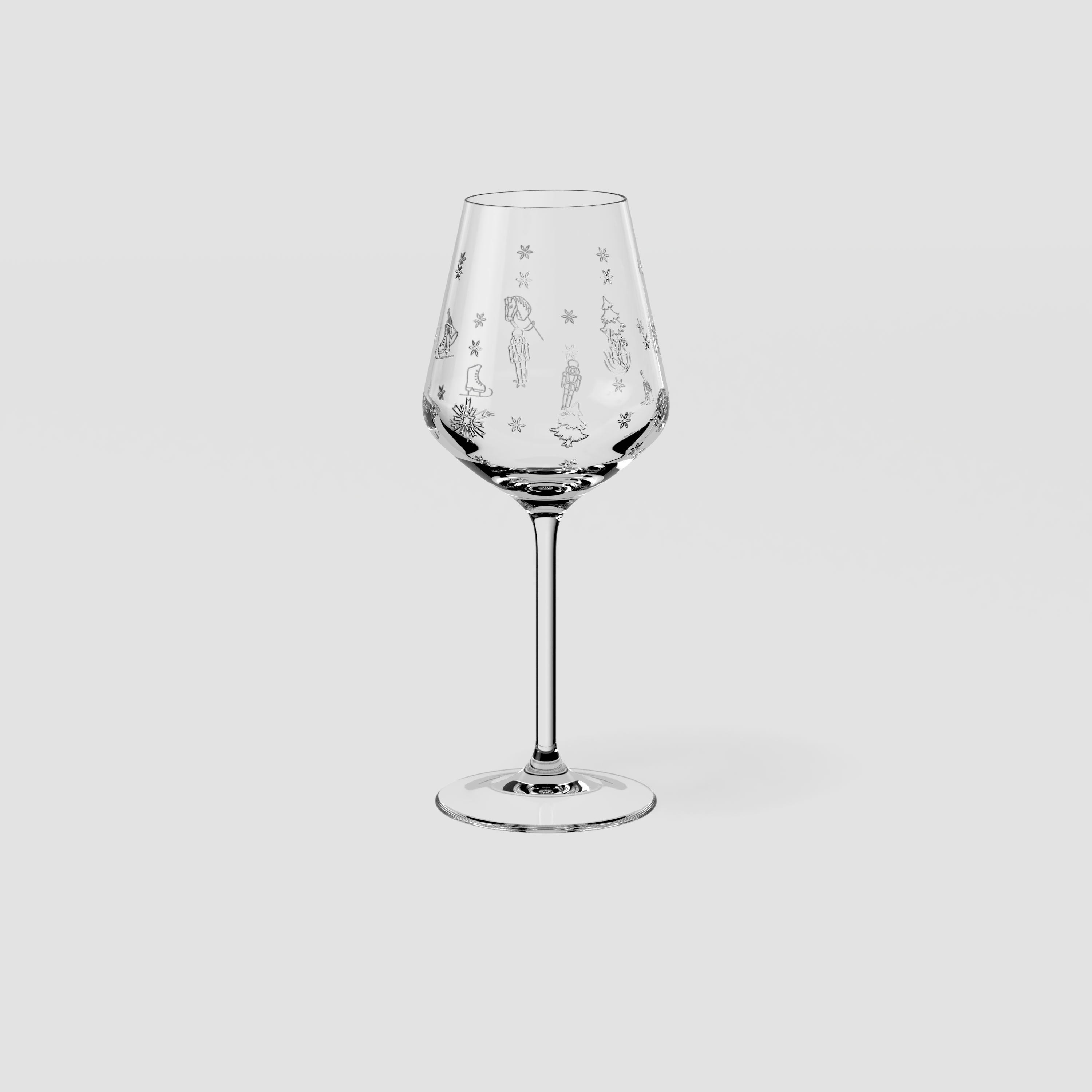 Toy's Delight White wine glass Clear, 4.1 oz, crystal glass