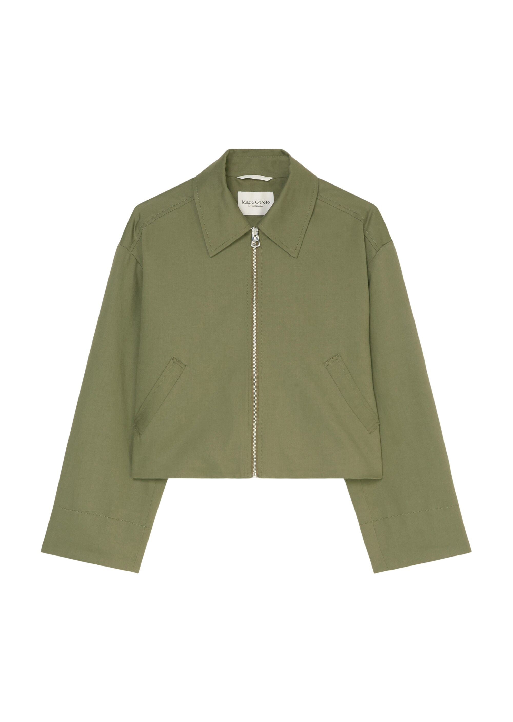 Jacke croppedaus Baumwolle-Leinen-Stretch