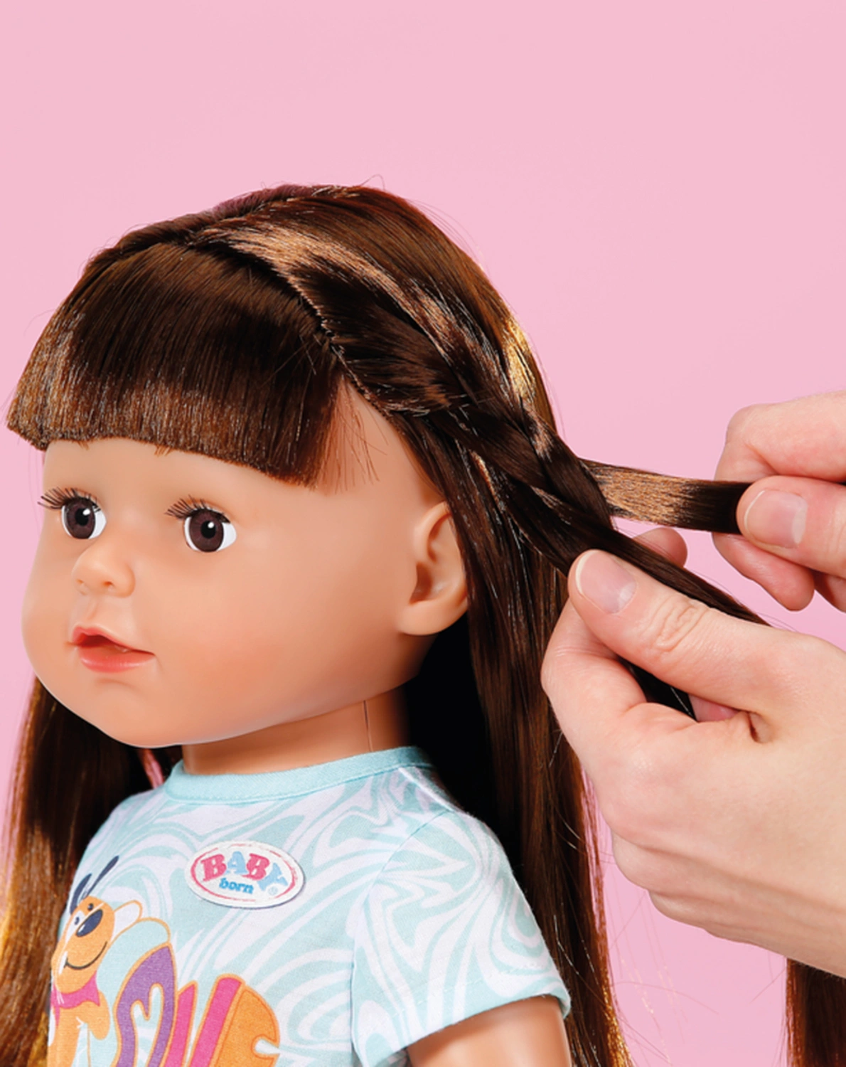 BABY born® Puppe SISTER PLAY & STYLE (43cm) in brunette