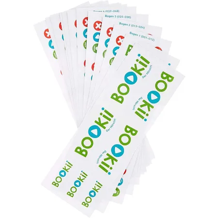 BOOKii® 120 Aufnahme-Sticker neutral Paket 1, Nr. 001-120