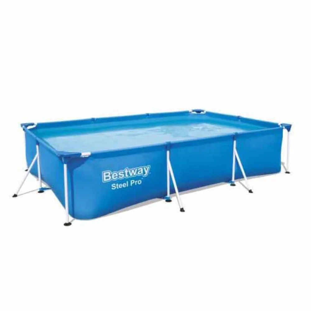 Bestway 56404 Steel Pro 300x201x66cm Rechteckiges Rohrpool ohne Filter/Reinigung