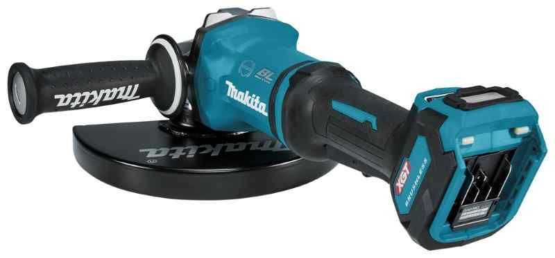 Makita GA038GZ04 40 V Max Haakse slijper 230 mm zonder accu's en lader, in doos, met veiligheidsschakelaar