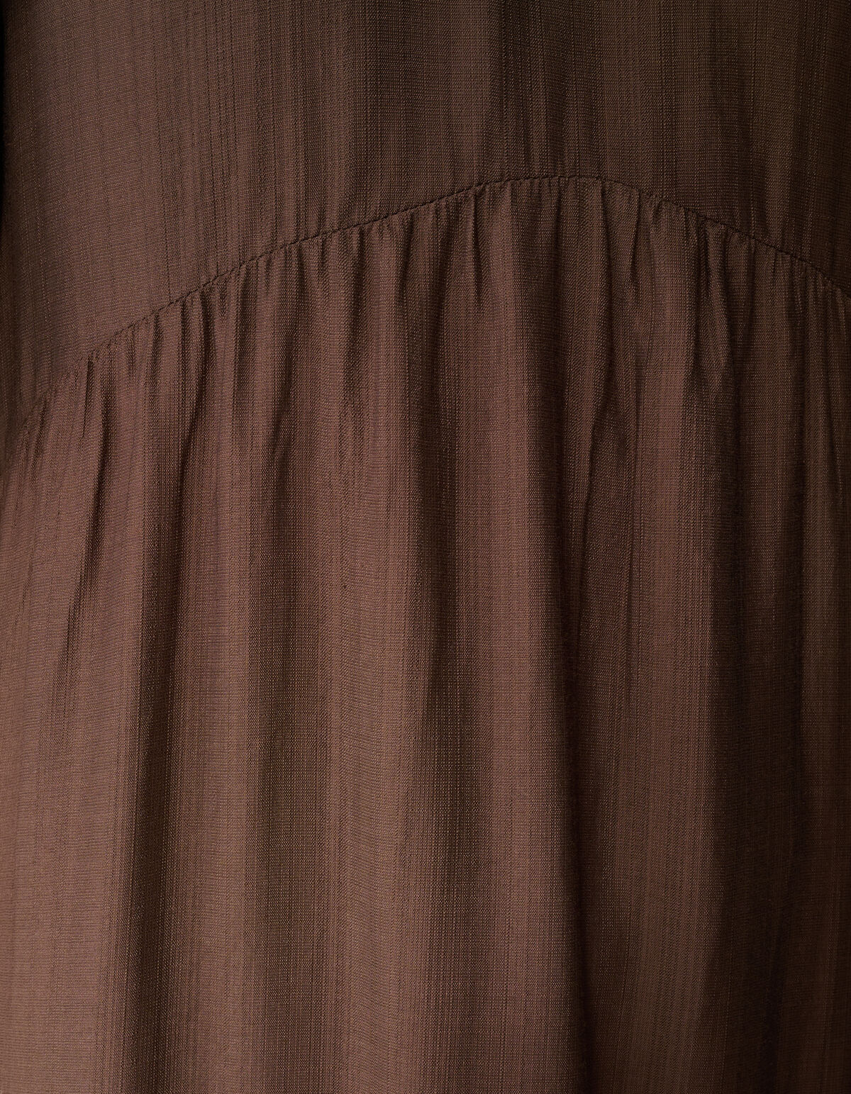 Ruffle Maxi Jurk Bruin