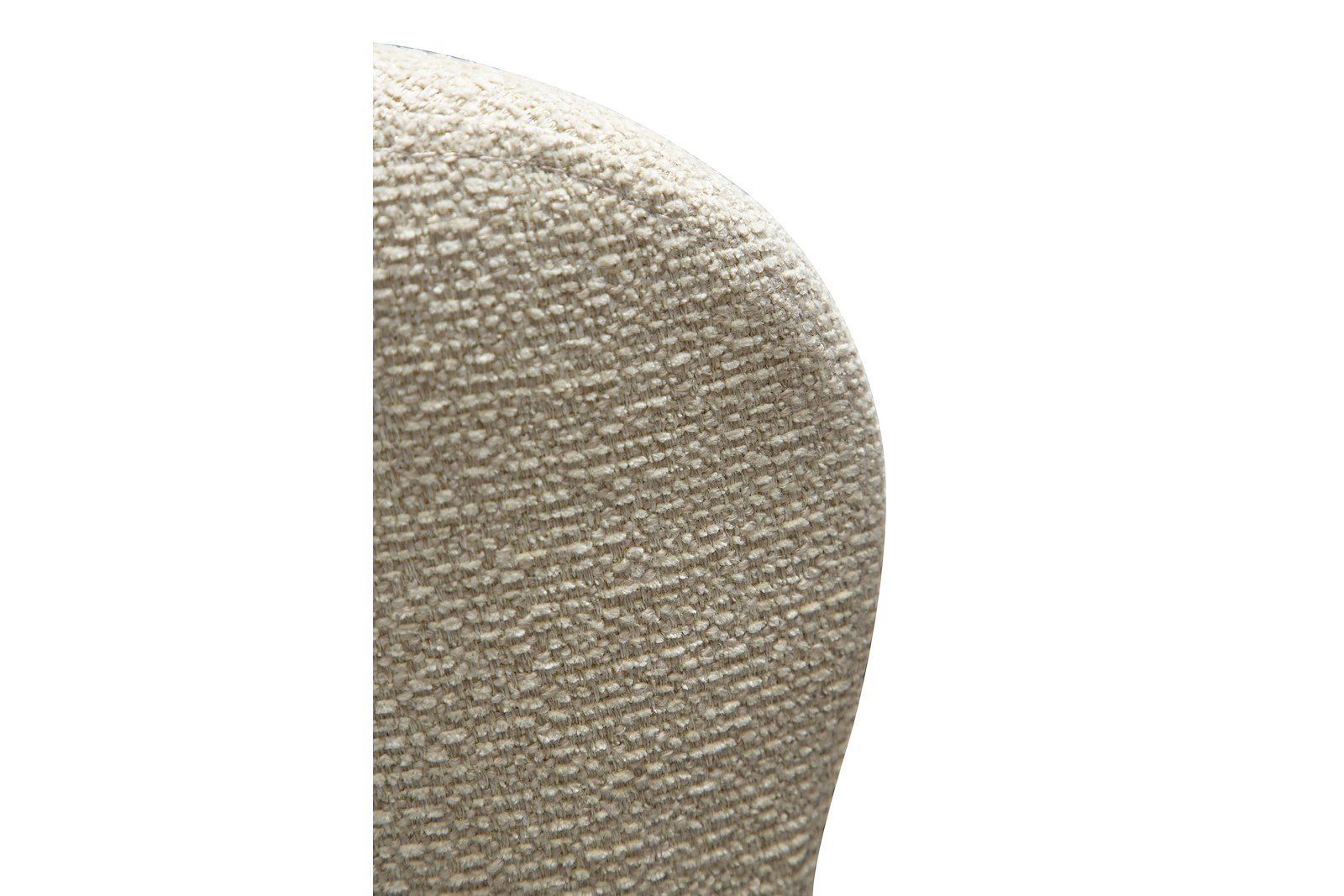 Glam spisestol Med sving og autoretur. Tekstil Bouclé Frosted Almond med antikk messing ben