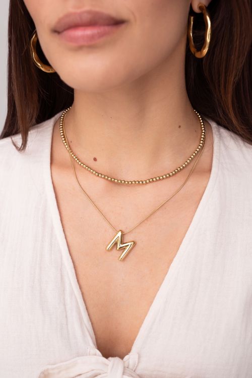 Bold ketting met initial