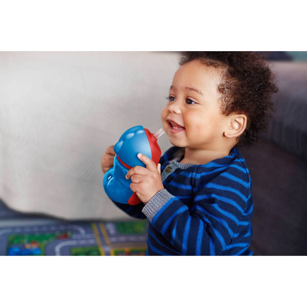 Mooie  design!Rietjesbeker 200 ml 9M+ Blauw SCF796/01