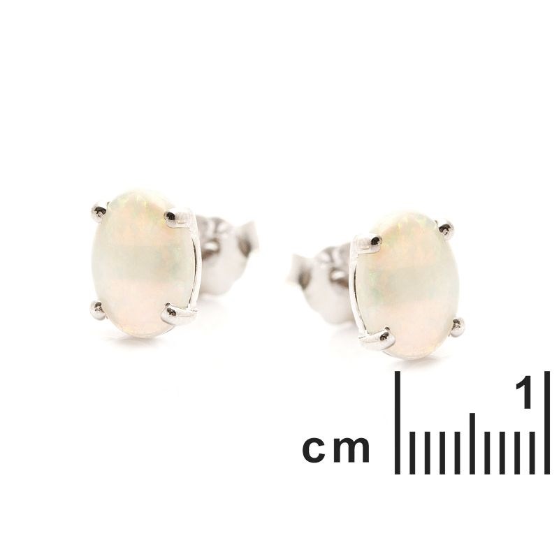 Boucle d'oreille argent 925 Opale d'Australie