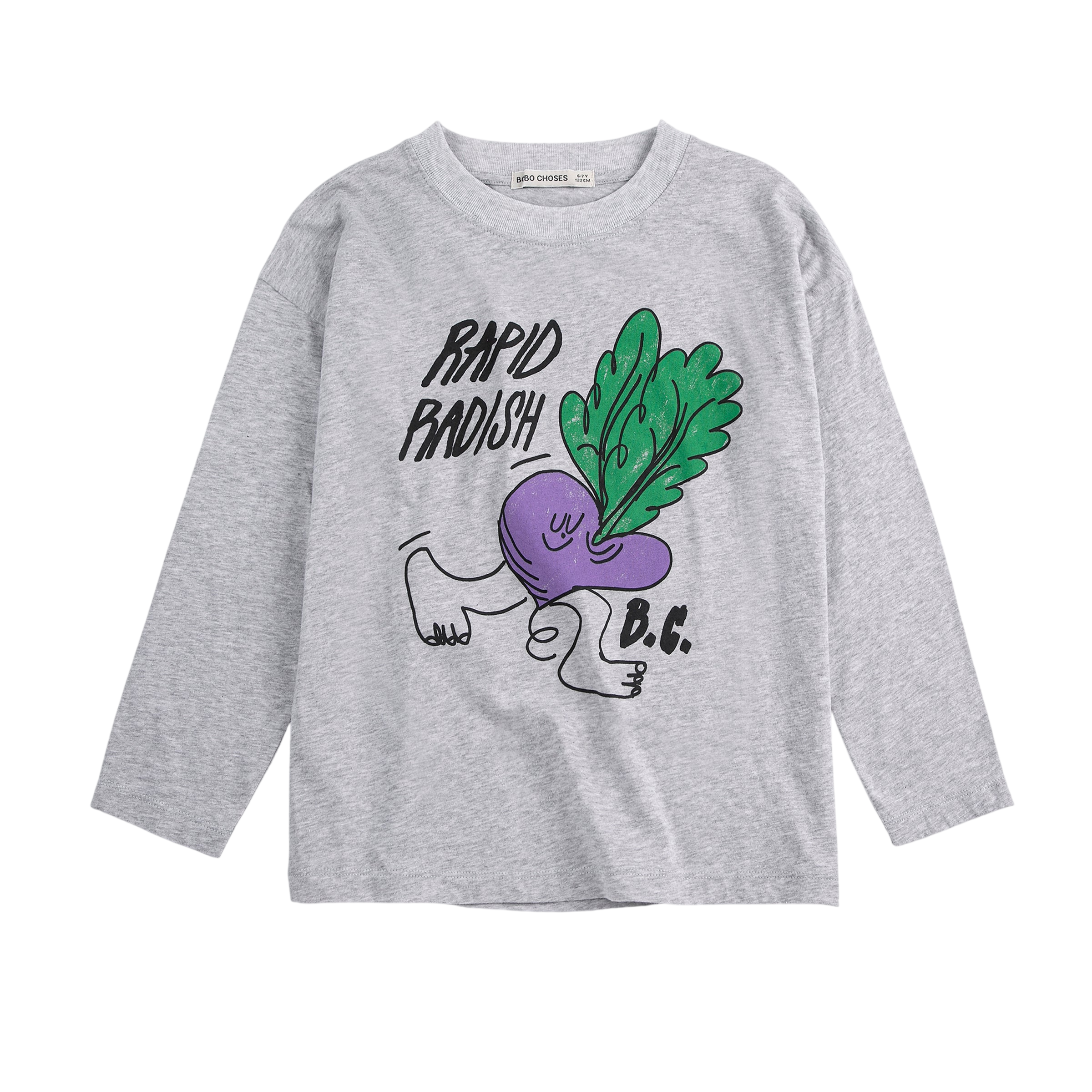 Langarmshirt Rapid Radish Heather Grey