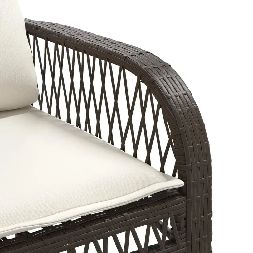 vidaXL - Loungeset - Bruin - Poly rattan