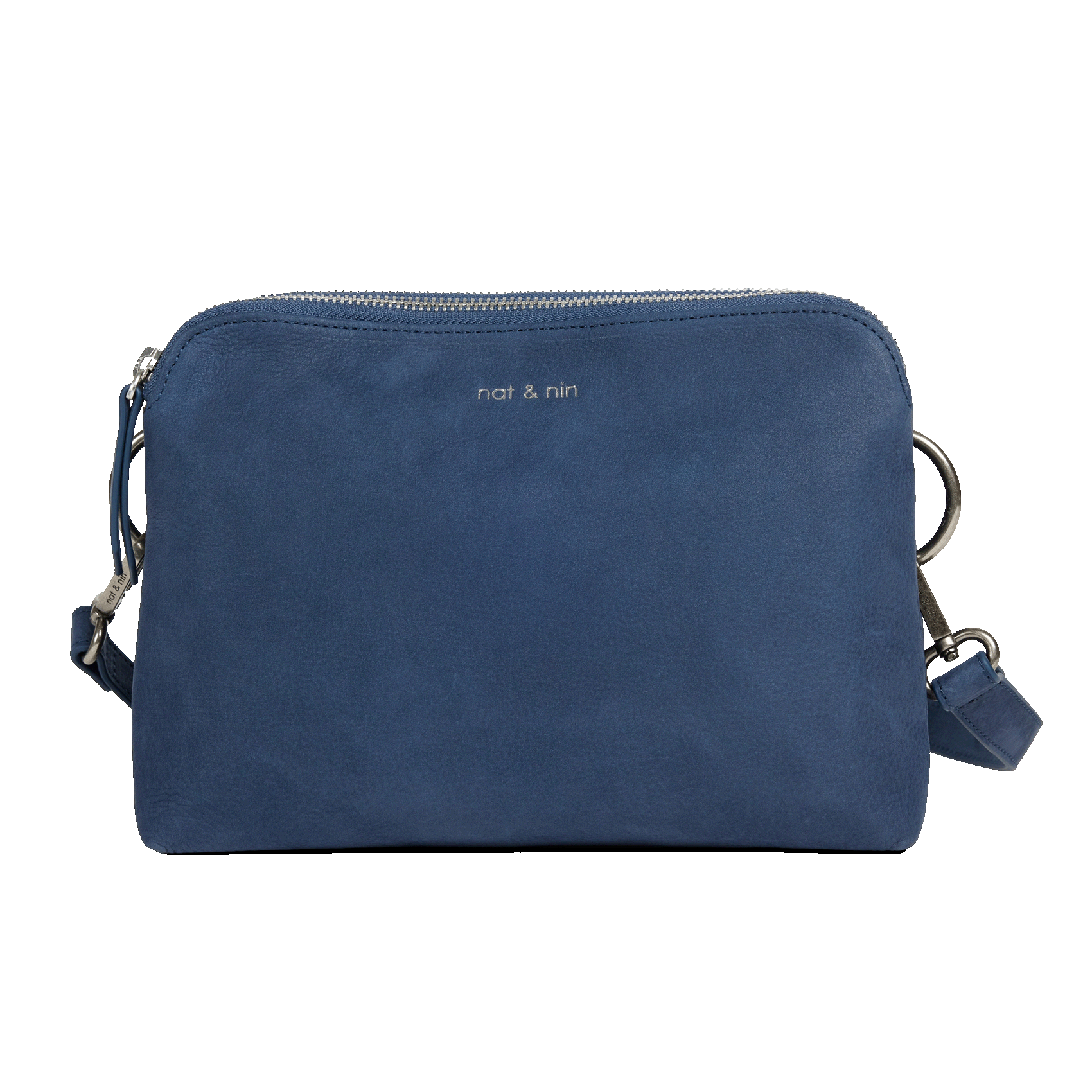 NAEL - Sac bandoulière en cuir grainé| Bleu