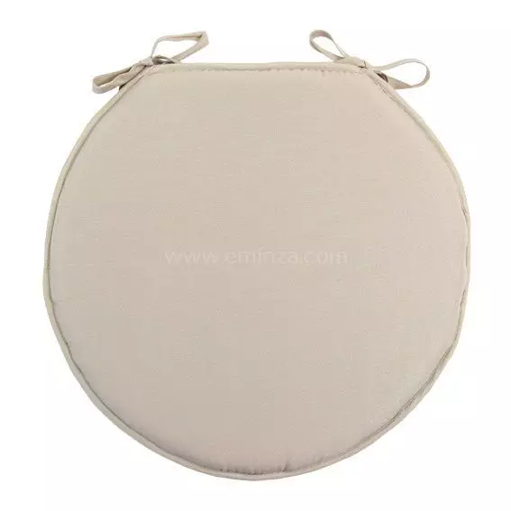 Galette de chaise ronde (40 cm) Nelson Beige