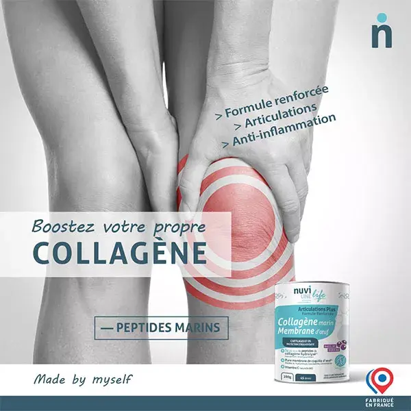 Nuviline Colágeno Marinho para Articulações Plus com Membrana de Ovo Sabor Sabugueiro 280g