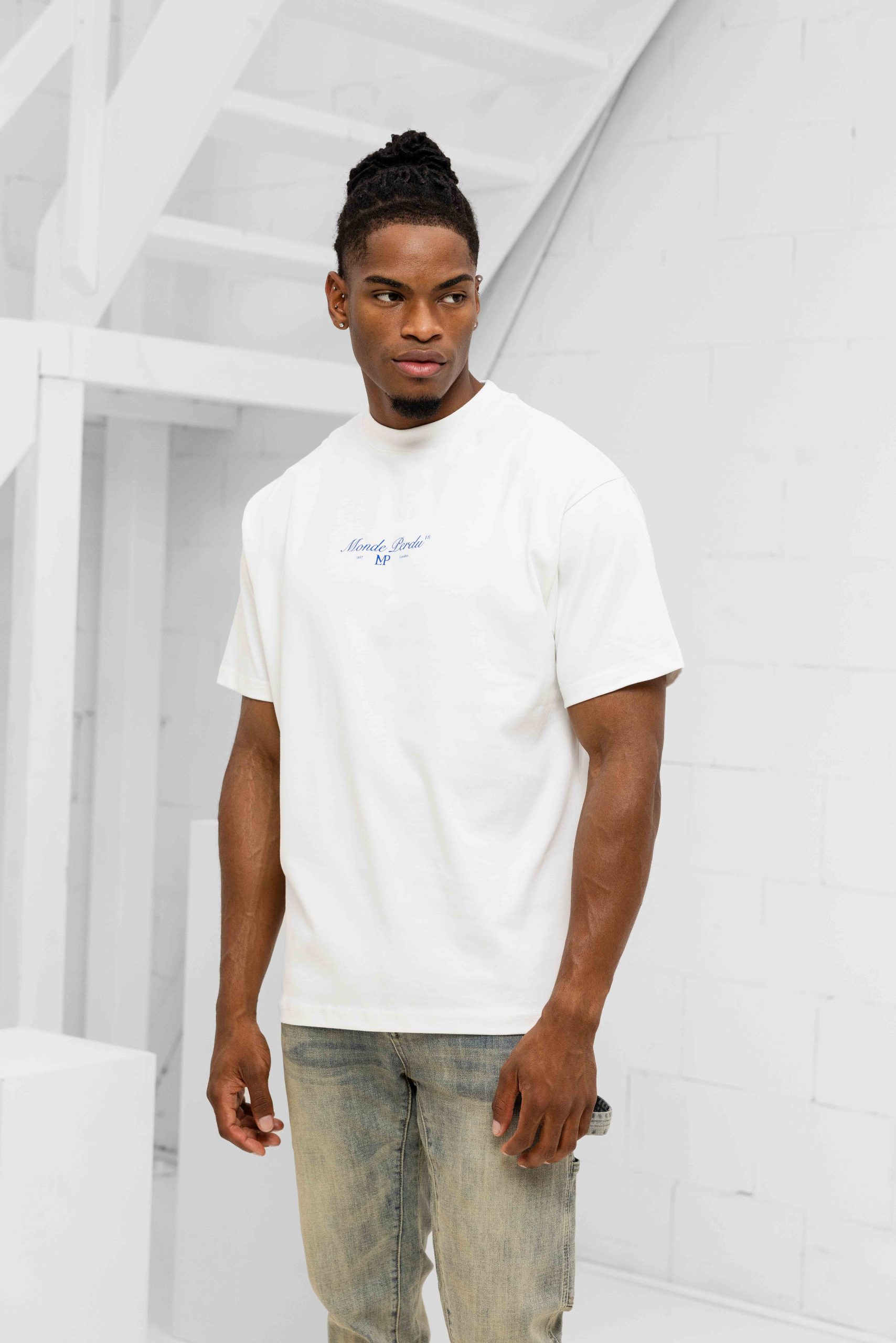 Le Monde Perdu Vinus Ostia T-Shirt Heren Gebroken Wit