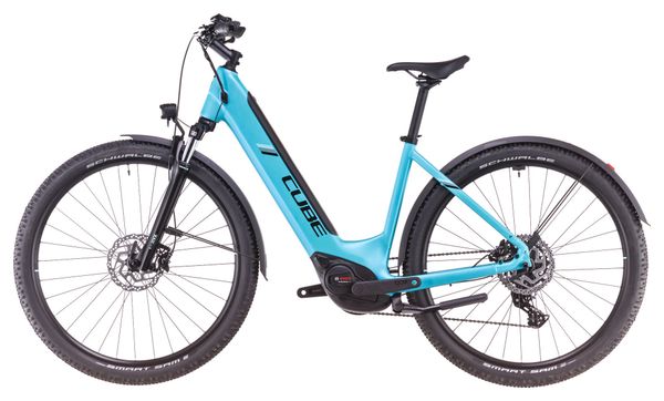 VTC Électrique Cube Nuride Hybrid Performance 625 Allroad Easy Entry Shimano Cues 9V 625 Wh 29'' Bleu Swimming Pool 2025