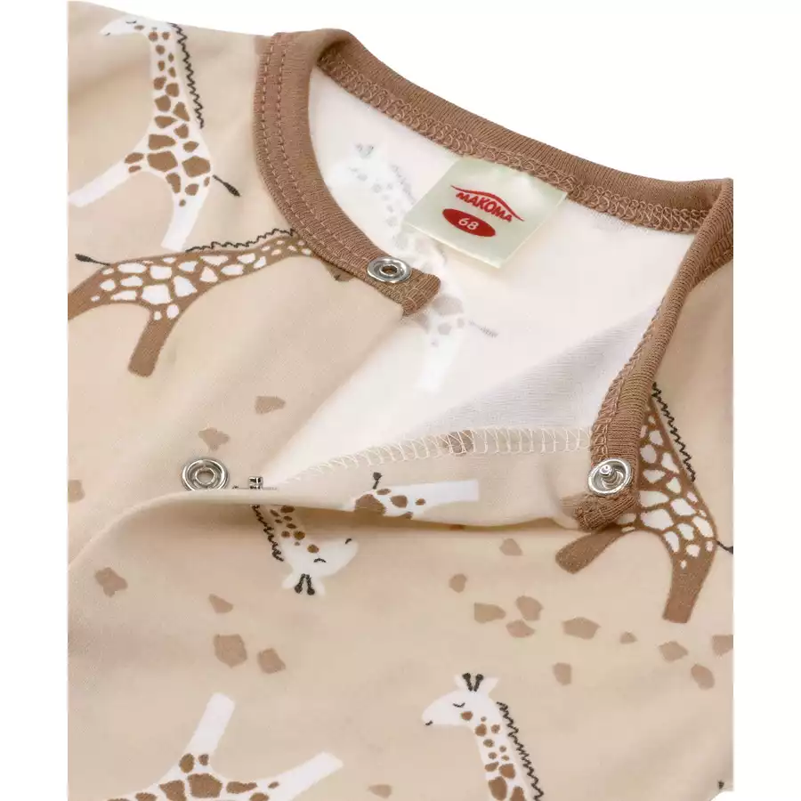 Makoma Strampler Giraffe braun