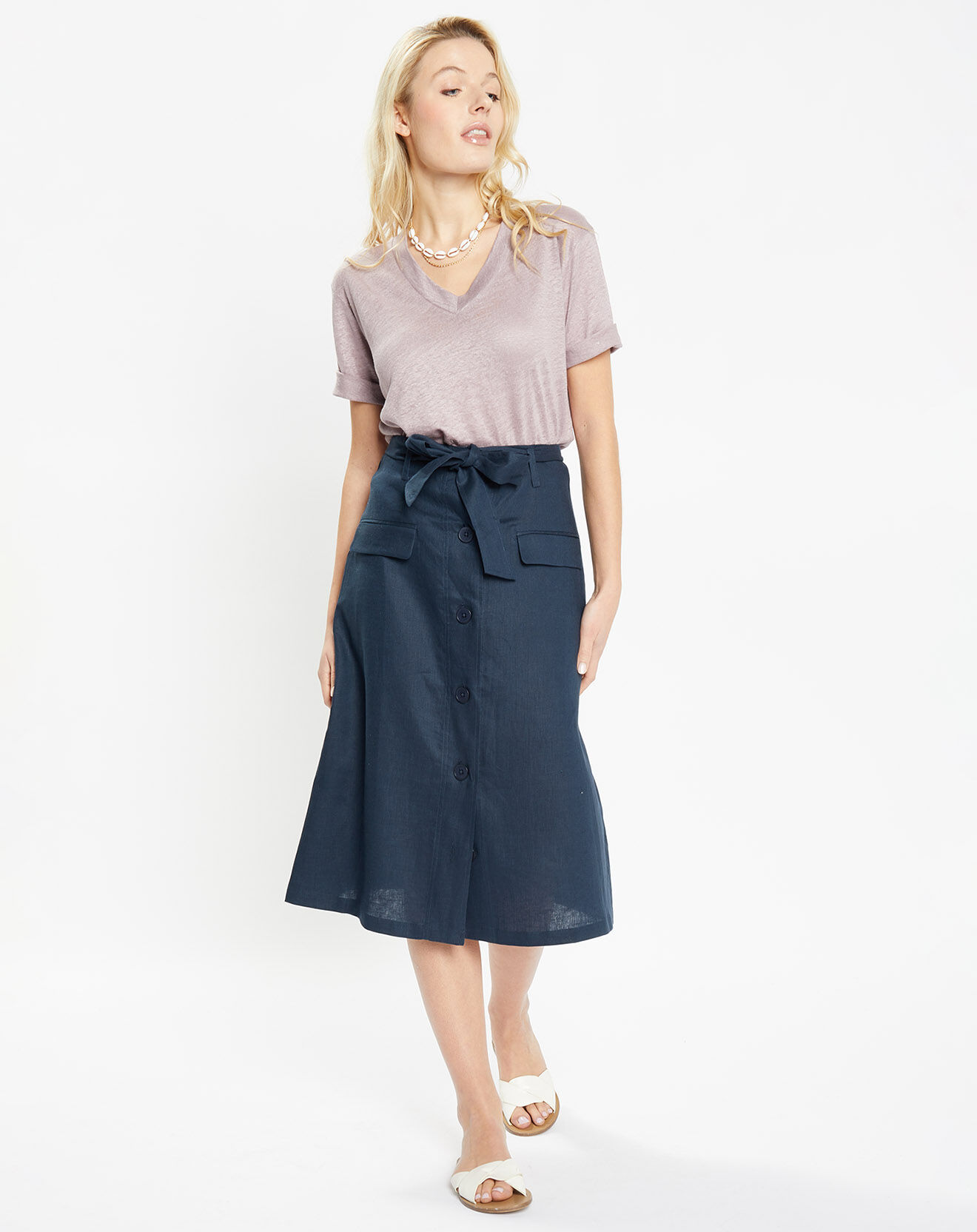 Jodhpur T-Shirt 100% Lin Matari violet parme