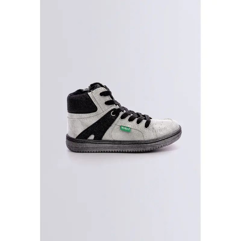 LOWELL ARGENT NOIR SNEAKERS HAUTES Synthétique Fille
