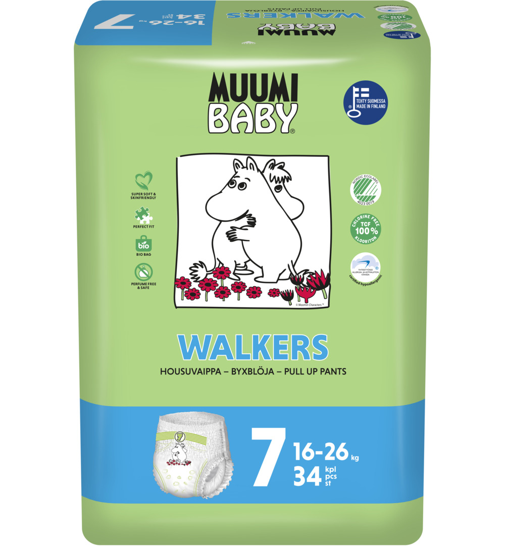 Muumi Baby Ecologische luierbroekjes maat 7 XL 16-26kg (34 stuks)