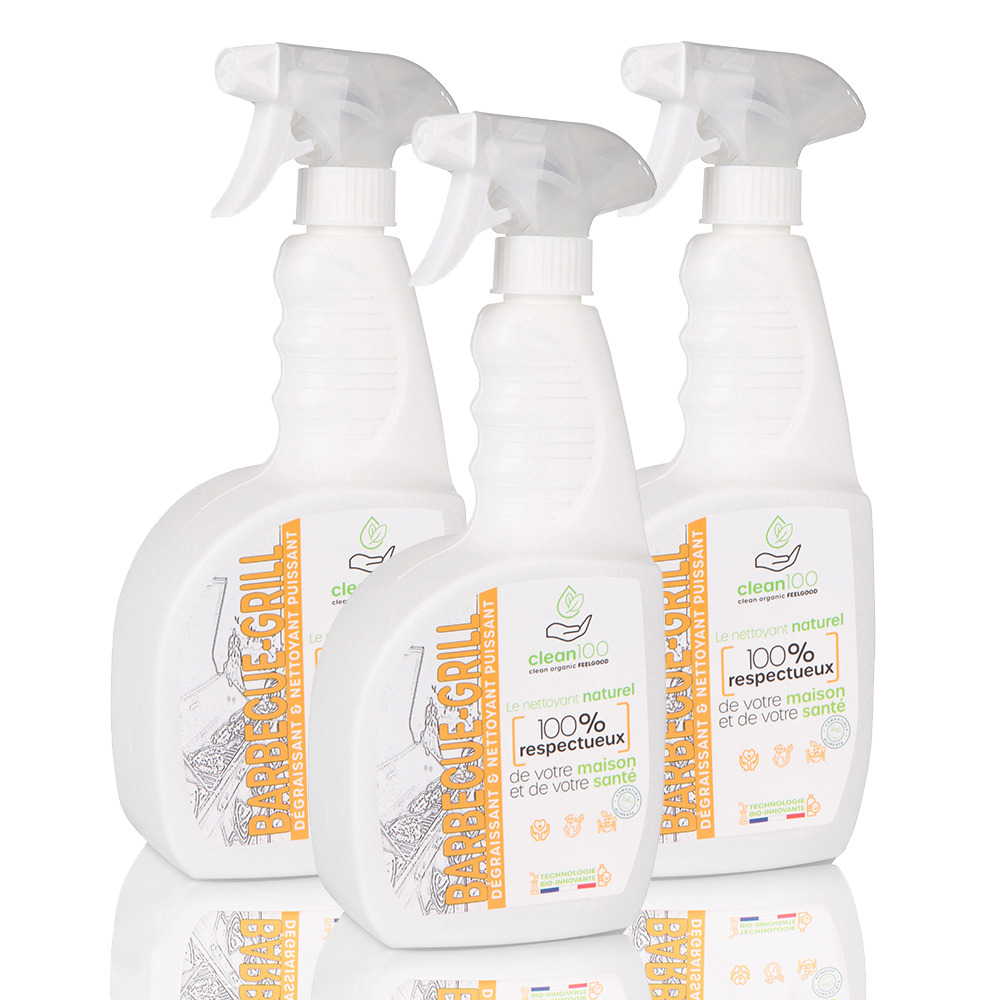 Dégraissant liquide spécial barbecue - sprayer - 750ml - ecologique et hypoallergénique - nettoyant grilles de barbecue et planchas