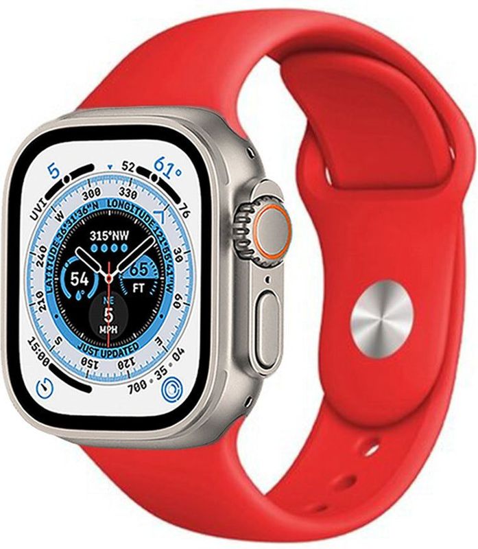 Apple Watch Ultra silicone band (rood)