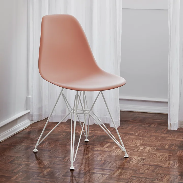 Vitra - Eames Plastic Side Chair DSR RE, meerblau / himmelblau (Kunststoffgleiter basic dark)