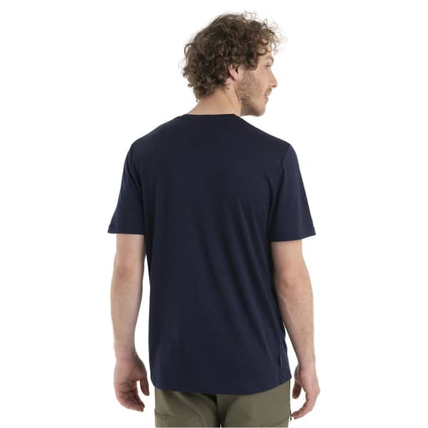 T-shirt randonnée ICEBREAKER M MER 150 TECH LITE II SS TEE NATURAL SK MIDNIGHT NAVY