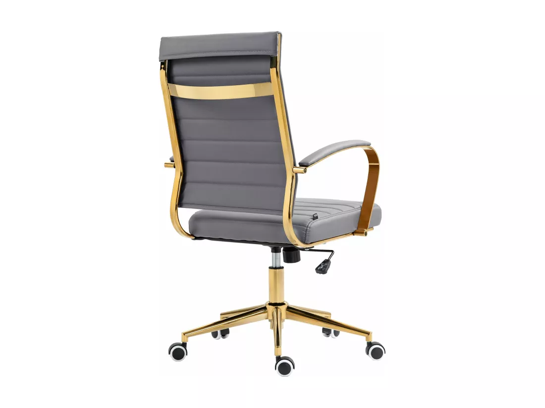 Chaise de bureau - Similicuir & Blanc - Gris - Havanna