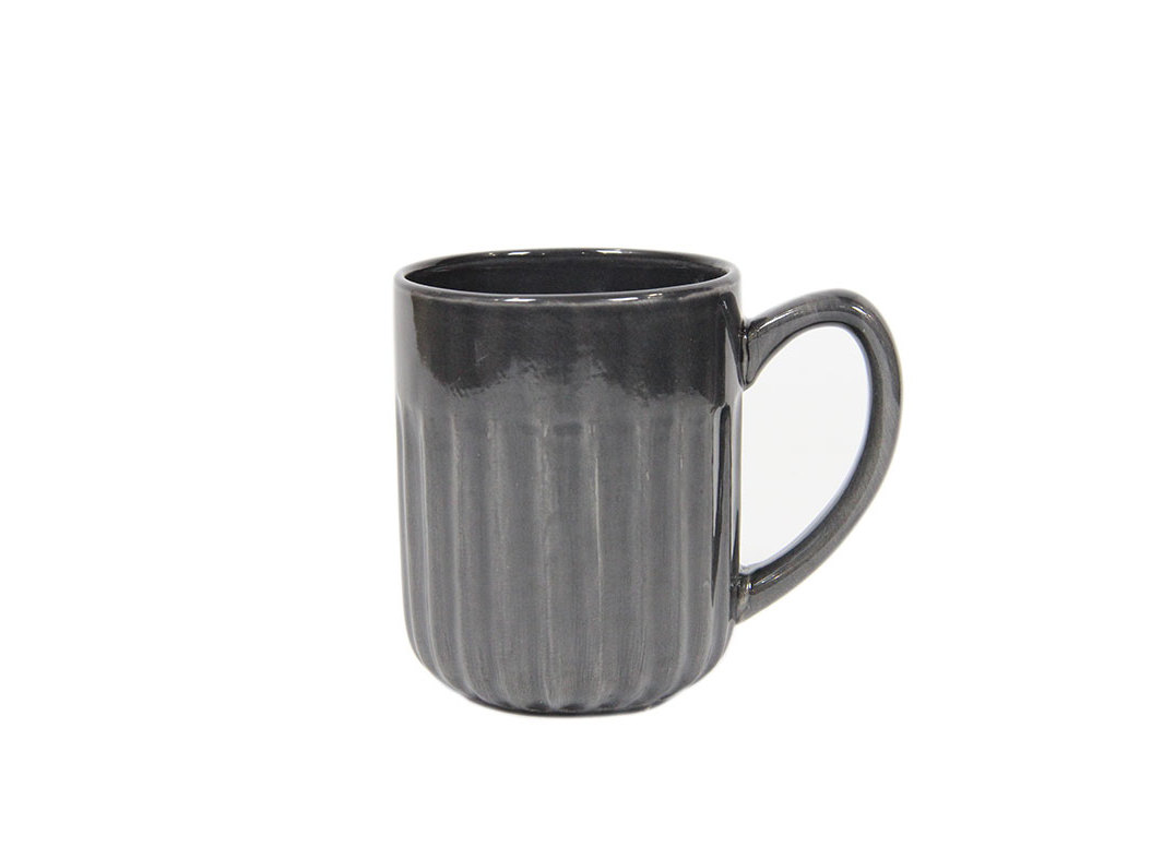 CANECA GRÉS ACTUEL INDUS PRETO 30CL