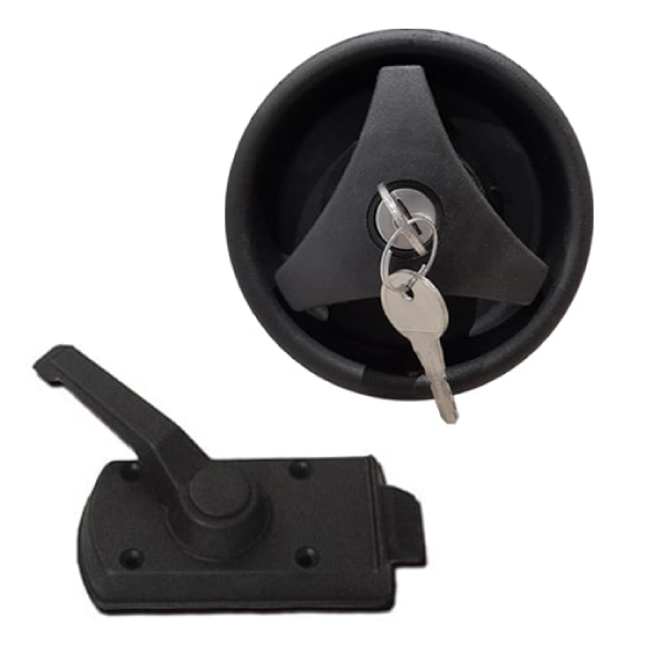 Serrure de porte Droite noire FAP