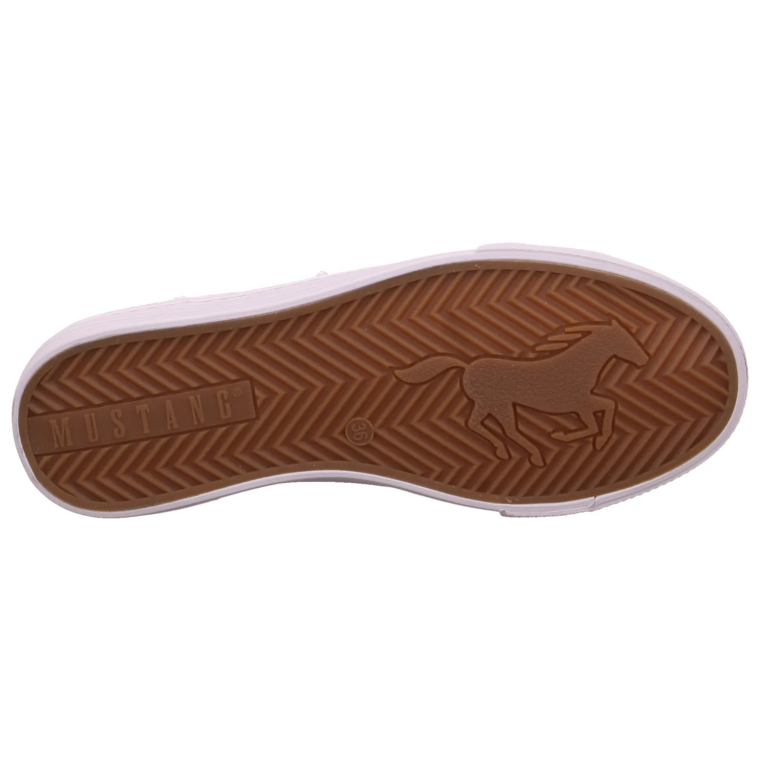 MUSTANG Sneaker Beige Textil  mit Wechselfussbett