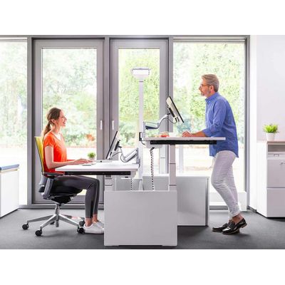 Novus Clu II - Support de table pour moniteur jusqu'à 433mm - argent / anthracite