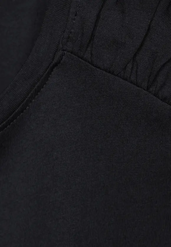 T-Shirt mit Knotendetail - Black