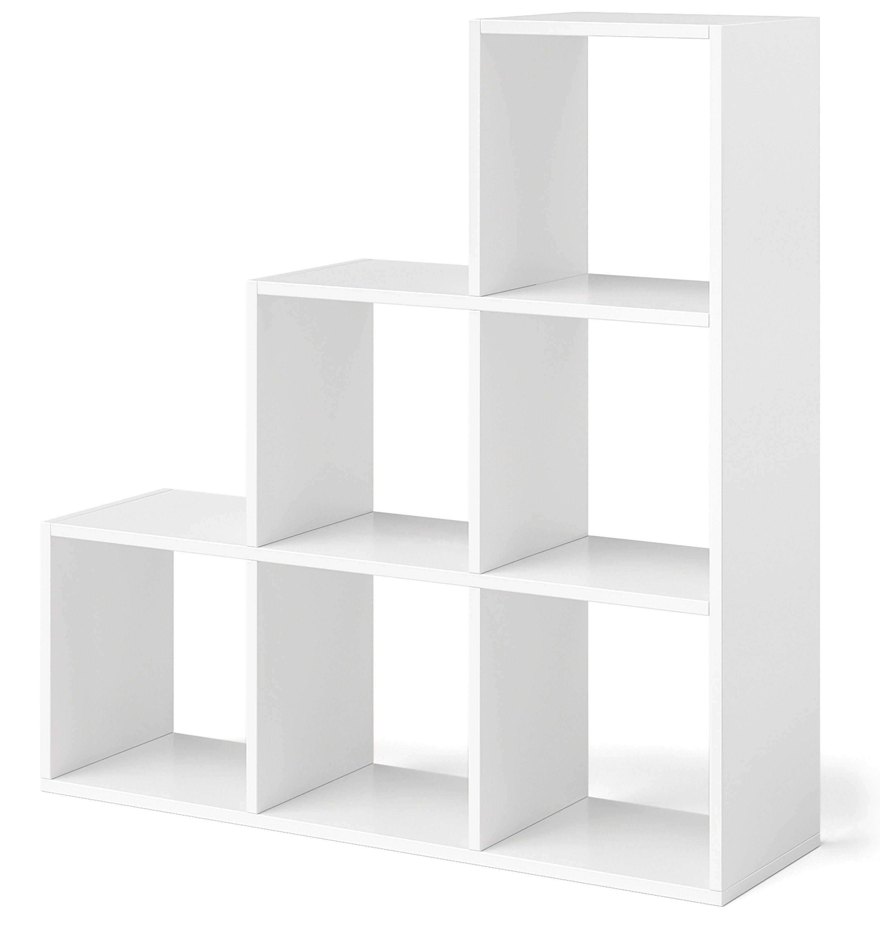 Bellamio 'Aras' Standregal 3x3 weiß mit 6 Würfelfächern