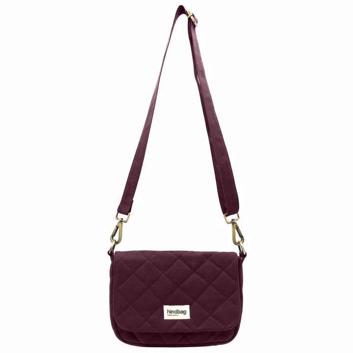 Sac à main matelassé Margault Prune
