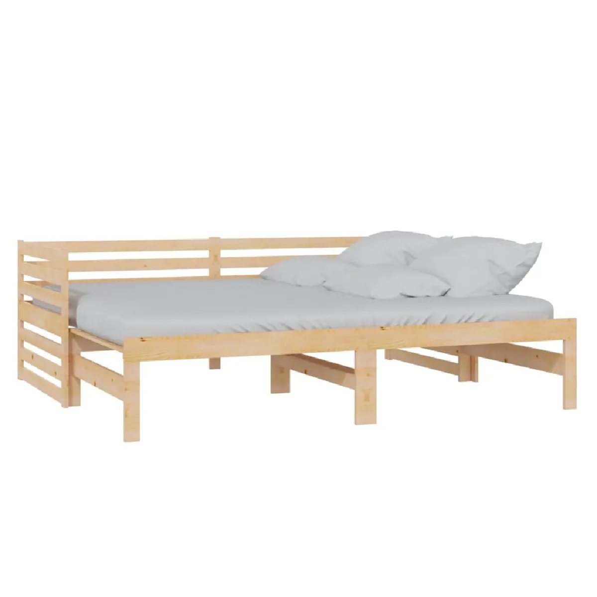 vidaXL Lit coulissant 90x200 cm - Bois de pin massif